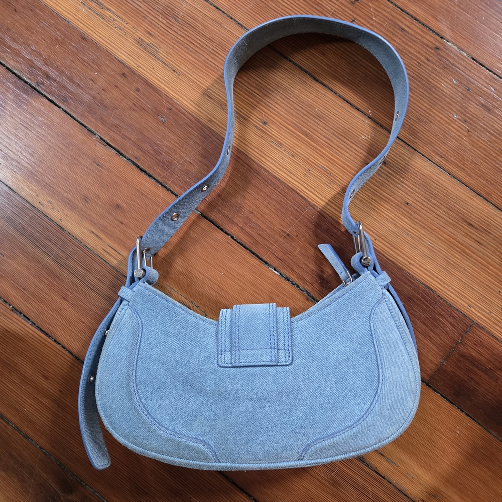 Elegant Light Blue Shoulder Bag - Picture 6 of 10